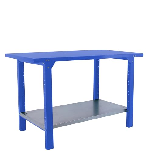 SimonRack Banco de Trabajo Taller, Capacidad Carga 700 kg, 830x1200x730 mm, Mesa de Trabajo, Azul - BT6 PRO