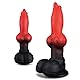 Dog Knot Dildo 23.8cm Monster Analdildo Fantasy Anal Toy mit Starkem großem Saugnapf Realistischer Animal Analplug mit Dickem Breiter Silikon Dildoschwanz für Männer Frauen Paare Sexspielzeug Sextoy