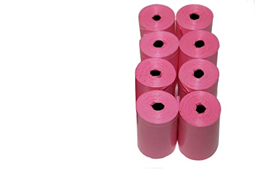 Originalpetbags Easy Open & Strong Leak-Proof Poop Bags Dog Waste Bags 13.25 x 9" And 13.25" x 8.50" Made in USA .Bags are easier to tie than standard 12 inch bags (Pink)