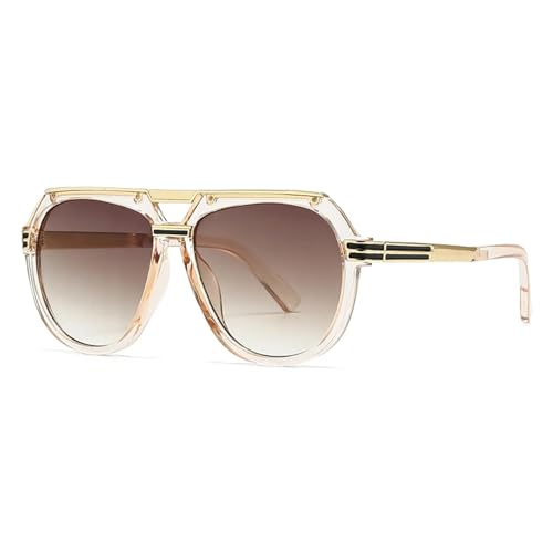 Lunettes de soleil homme streetwear grande monture noire lunette moderne été