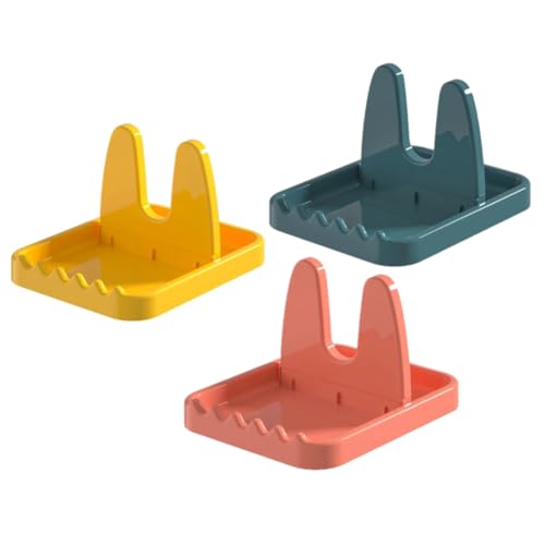 Agwuoetr 3 Uds. Estante Plegable para Tapas de Ollas, Soporte para Cucharas, Soporte para Cubierta de Cacerola, Estante de Almacenamiento para Vajilla, Organizador de Cocina