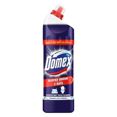 Image of Domex Disinfectant Expert Liquid Toilet Cleaner, With Power Of Sodium Hypochlorite, Removes Tough Stains And Provides Long Lasting Freshness, 1 ltr & Domex Disinfectant Floor Cleaner, 500 ml