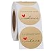 Hybsk Kraft Homemade with Love Stickers 1.5