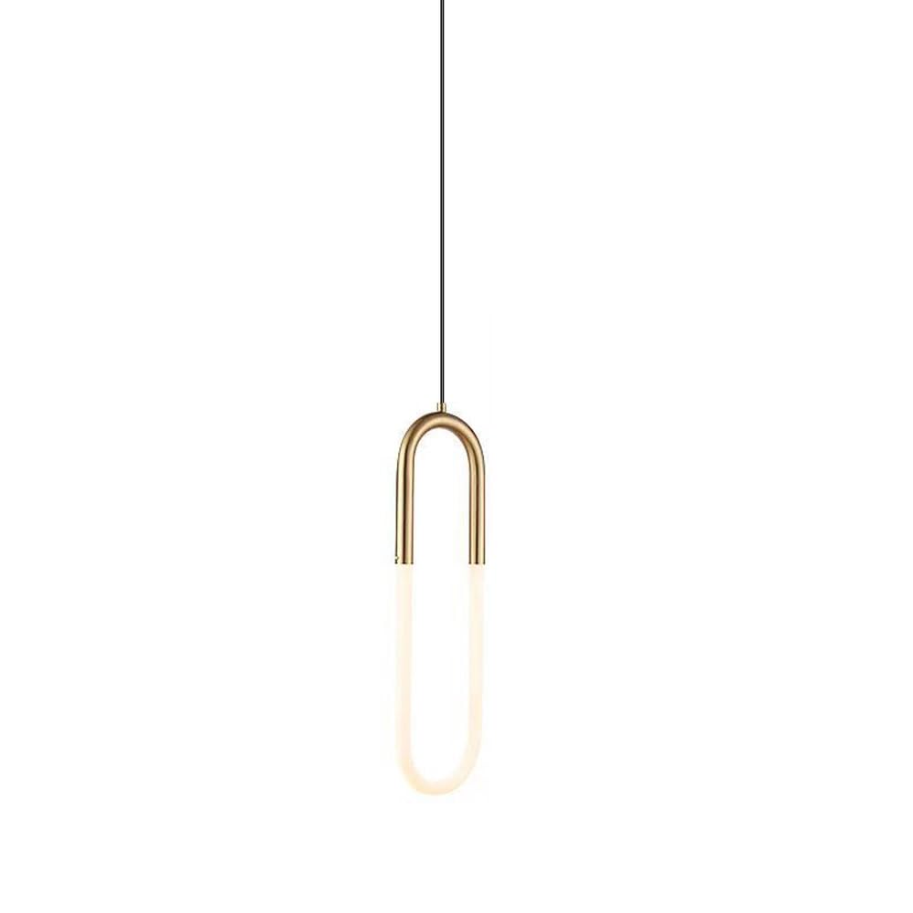 XAZLBIW Chandelier Modern Pendant Lightgolden Linear Hanging Lampsoval Lampshade Ceiling Lampled Light 20w Chandelierrope Adjustable Lampliving Roombed(1Pack)