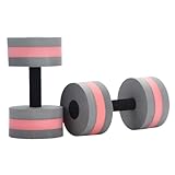 mophrati 1 par de Mancuernas de EVA para aeróbic acuático, Mancuernas elásticas acuáticas, Mancuernas para Ejercicio acuático en Piscina, Accesorios para Ejercicio de Yoga, Gris Rojo