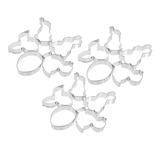 Cabilock 15 Piezas Moldes de Galletas Inoxidable para Diy con de y para Decorar Postres de Pascua