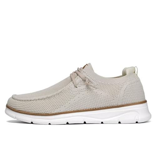 Image of Mens Slip-on Loafers Comfortable Boat Shoes Casual Walking Sneakers Mesh Business Oxfords Work Lightweight Soft Sole
