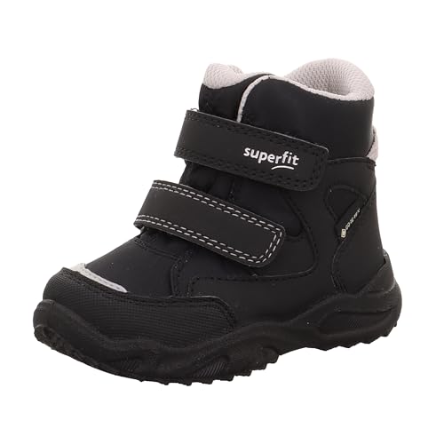 Superfit Baby Jungen GLACIER warm gefütterte Gore-Tex Stiefel, SCHWARZ/HELLGRAU 0010