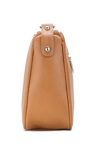 Image of K London Women's Cross Body Sling Bag Genuine Leather Sling Bag for Women - Girls Travel Crossbody Bags with Adjustable Strap - Ladies Shoulder Purse Stylish Handbag