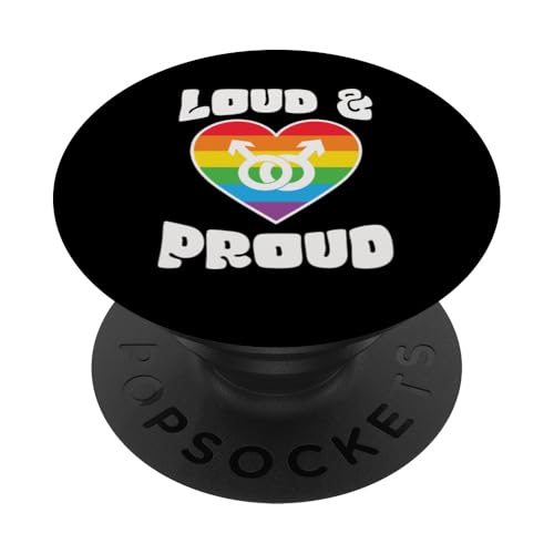 Loud Proud LGBT Pride - L'amour gagne l'égalité Mois de la fierté LGBTQ PopSockets PopGrip Adhésif