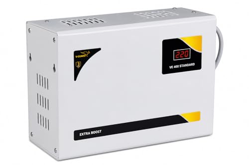 Image of V-Guard VE 400 Voltage Stabilizer AC 1.5 ton 90-300V (White)