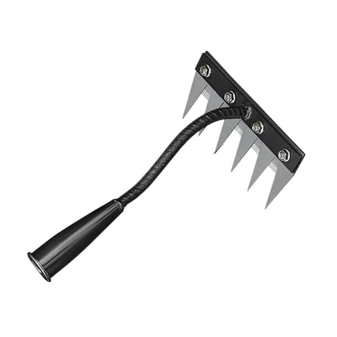 Udyanika 6 Teeth Garden Rake Heavy Duty Carbon Steel Rake Handle for Soil Loosening, Weeding, Lawn & Yard Cleaning – Multipurpose Outdoor Gardening Tool for Home Farm & Agricultural Use-image-49