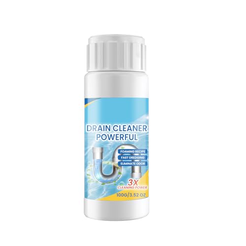 Potente Limpiador De Fregadero Y Desagüe,Polvo De Drenaje Y Fregadero Sin Obstrucciones,Desatascos Elimina Olores,Adecuado Pare Tuberías,Alcantarillas,100G
