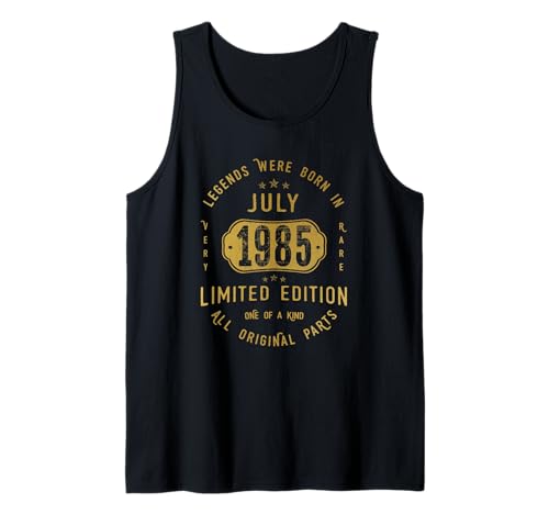 Legends Were Born In July 1985 Cumpleaños Camiseta sin Mangas