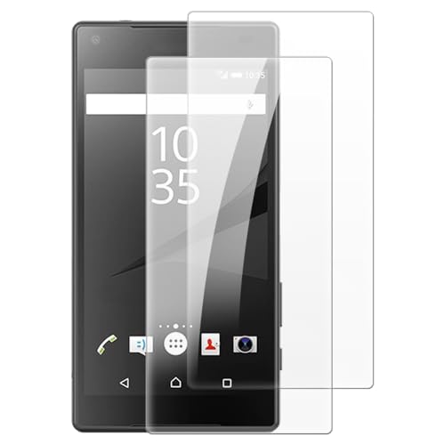 Shantime [2 Pack Tempered Glass Screen Protector Compatible with Sony Xperia Z5 Compact (4.6 Inch), HD Clear Anti-Scratch Bubble-Free Case Friendly