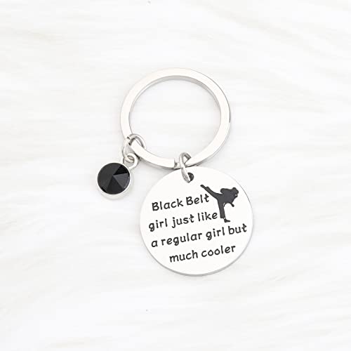 BAUNA Taekwondo Gift Martial Art Key rings Black Belt Girl Just Like a Regular Girl But Much Cooler for Taekwondo Lover2