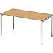 Produktbild Bisley Cito Schreibtisch, 740 mm höhenfixes U, H 19 x B 1600 x T 800 mm, Metall, Bc396 Dekor Buche, Gestell Verkehrsweiß, 80 x 160 x 74 cm