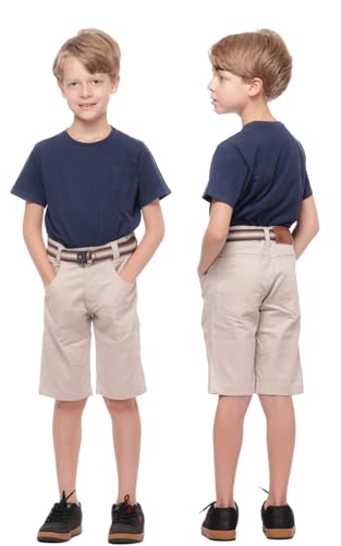 Bermuda Shorts Jeans Sarja Infantil Menino 8 a 16 Anos (BR, Idade, 10 Anos, BEGE)