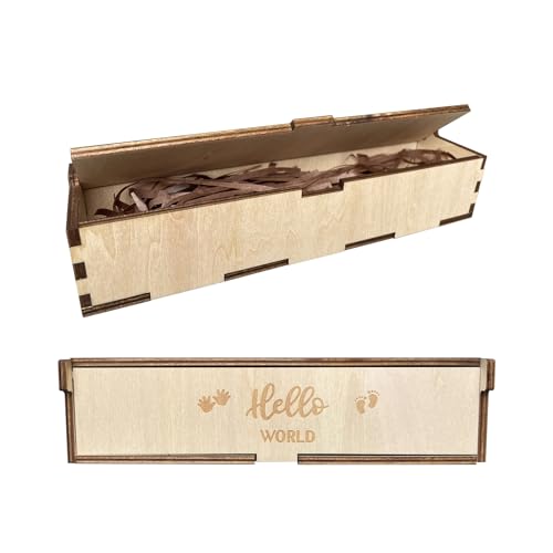 Image of Pregnancy Test Box Pregnancy Test Keepsake Reveal Box Surprise Pregnant Announcement Box Wooden Baby Announcements Ideas for Husband Grandparents Baby Memory Souvenir Gifts Announce Collection Case