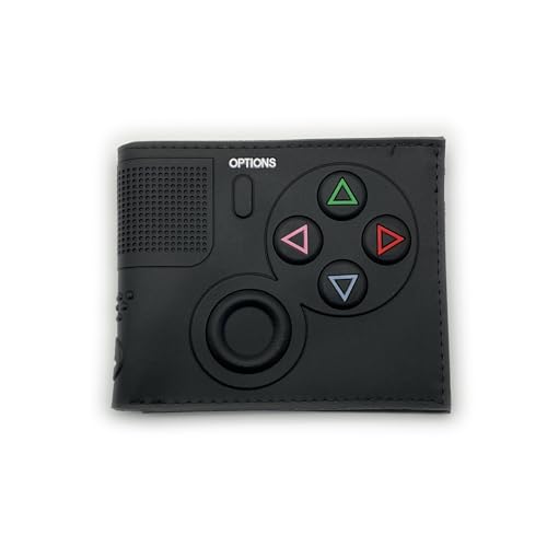 Retro Gamepad-Inspired Boys Wallet - Silicone Surface Material with Classic Game Gamepad Design, Multiple Card Slots and Coin Pocket - Video Game Kids Wallet in Black (2)3