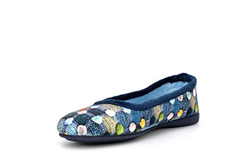 Sleepers Womens Samira Ballerina Slippers with Memory Foam Insole and Rubber Sole Purple - Image 4