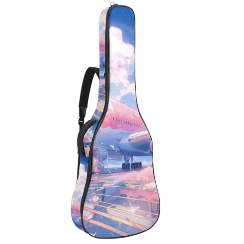 Housse guitare acoustique 101,6 cm étanche grand étui avec poches rose