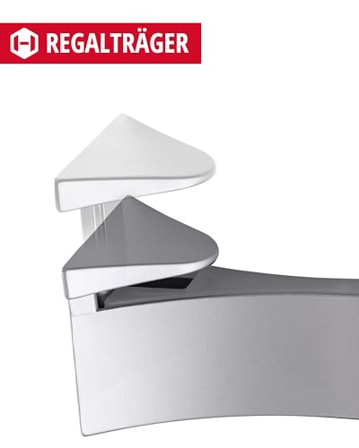 Gedotec Design shelf bracket - metal wall shelf - silver anodized, 2 pieces - Image 4