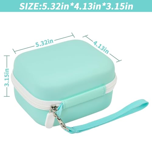 Image of Case for Memoking T02 / for ETIKEZ /for XenGro AHM2 / for Phomemo M02 / T02 Inkless Sticker Photo Printer. Portable Printer Storage Holder for Label Maker, Thermal Paper, USB Cable (Box Only)-Green