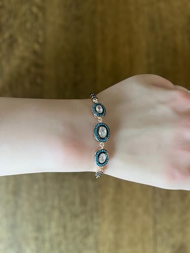 GARVIS Evil Eye CZ Luck Charm Bracelet; 925 Sterling Silver: Traditional Protection Talisman: For Women - Anniversary, Valentine’s Day, Birthday, Christmas, Jewelry Gift4