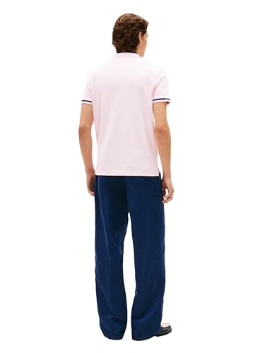 Image of Tommy Hilfiger Men's Short Sleeve Casual Polo Shirts in Regular Fit with Stretch and Contrast Collar Designs