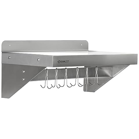 Étagère murale Mahlzeit en acier inoxydable Cover