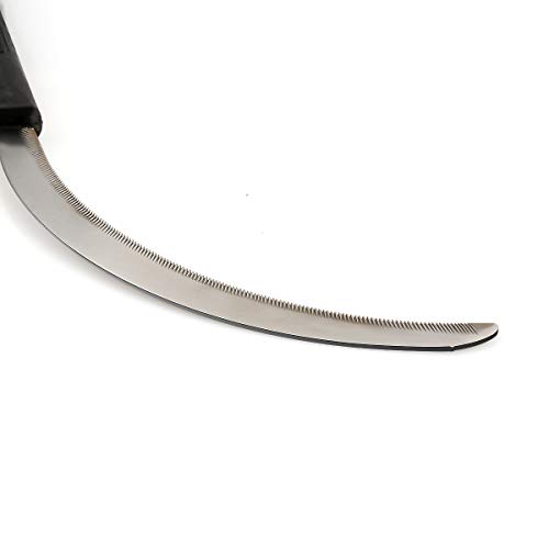 KEYI Brush Clearing Sickle,Carbon Steel Blade Light Serration,Professional Grass Brush Tools-ldeal for Removing unwanted Vines and Weeds from Garden Gardens - Thumbnail 2