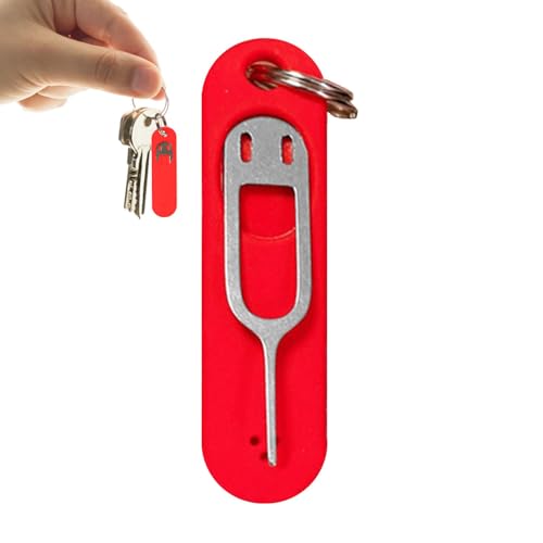 Herramienta eyectora Sim – Herramientas de extracción de abridor de agujas para tarjeta SIM, bandeja de tarjeta SIM, herramienta de apertura de bandeja de tarjetas con llavero desmontable para