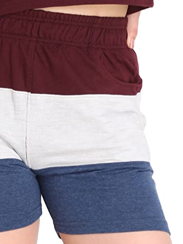 Image of CHKOKKO Women's Regular Cotton Regular Fit Plain Shorts for Women
