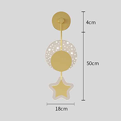 Lámpara de pared dorada nórdica para decorar el pasillo con iluminación LED de 12W 5