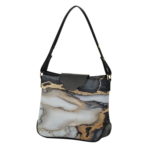 Grand sac à main et sac à bandoulière pour femme infirmière motif marbre chic