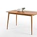 ZINUS Jen Mesa de comedor de madera de 120 cm | Mesa de cocina de madera maciza | Montaje sencillo, natural
