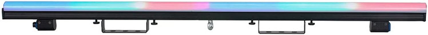 ADJ Pixie-Strip-60 LED pixel strip showing multi-color illumination and mounting brackets.