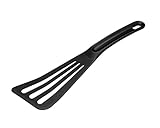 Matfer Bourgeat Exoglass® High Temperature Slotted Pelton Spatula/Turner, Black