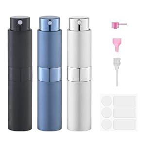 Perfume Atomizer Travel Bottle Refillable: Cologne Sprayer Portable for Men – Mini Spray Empty for Refill – 8ml Small Size Blue