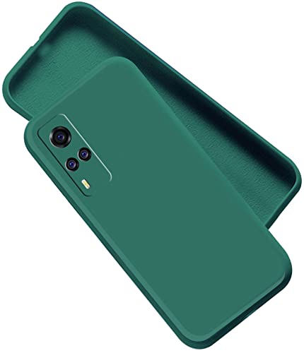 Image of A rtistque Liquid TPU Silicone Matte Shockproof Flexible with Camera Protection Soft Back Cover Case for Vivo Y51 2020 / Vivo Y51A - Green