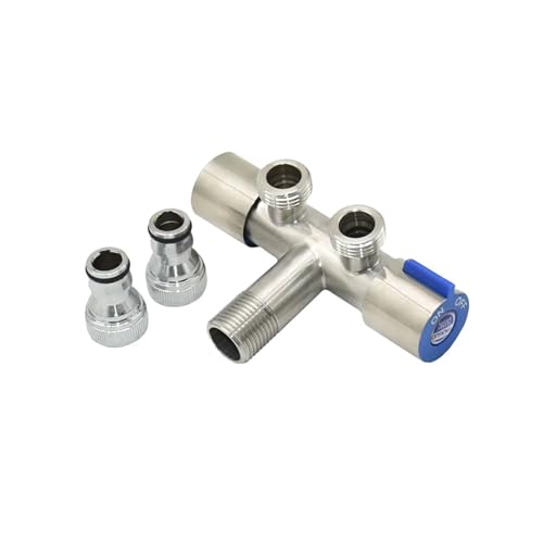 Conector de manguera 5/8 de dos vias y valvula de riego de 1/2 macho 2