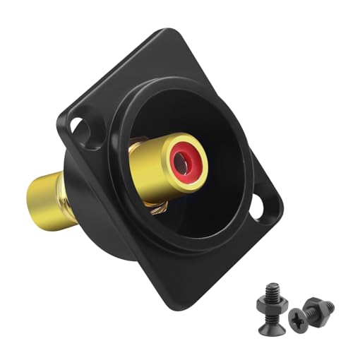 Conector RCA hembra a hembra para montaje en panel miniatura 1