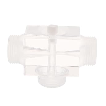 Transparent Jet Aerator Venturi Valve 2.36x1.69" Size, Demonstrate Bernoullis Principle for Pharmaceutical Equipment, Pulsating Jet Venturi for Fast Liquid Flow