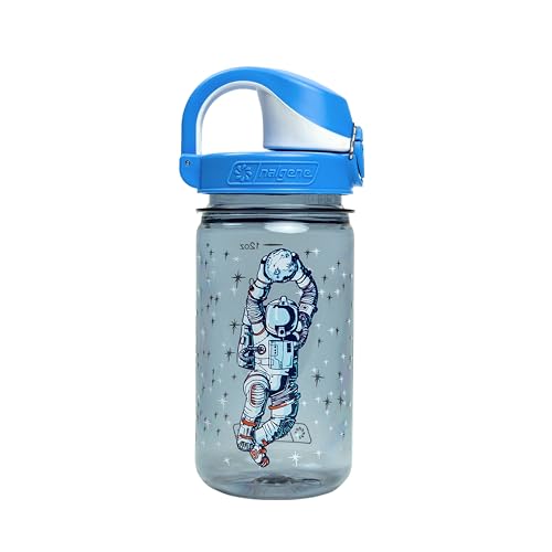 Image of Nalgene Kids' 12 oz On The Fly Lock-Top Water Bottle, Gray Astronaut