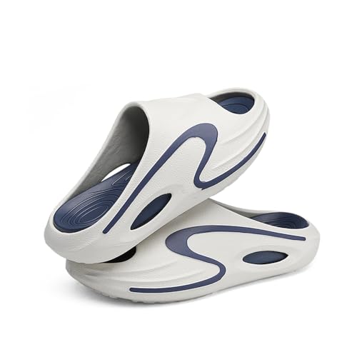 Cloud Slides for Men,Thick Sole Open Toe Mens Pillow Slides Outdoor&Indoor Lightweight House Slippers2