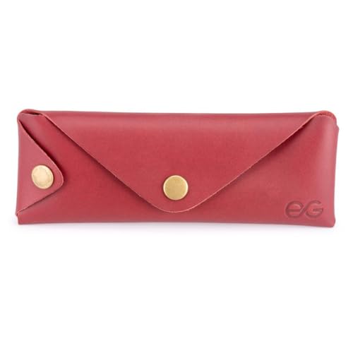 Estojo Escolar Executivo Masculino Porta Caneta/lápis Couro Legítimo (bordo)