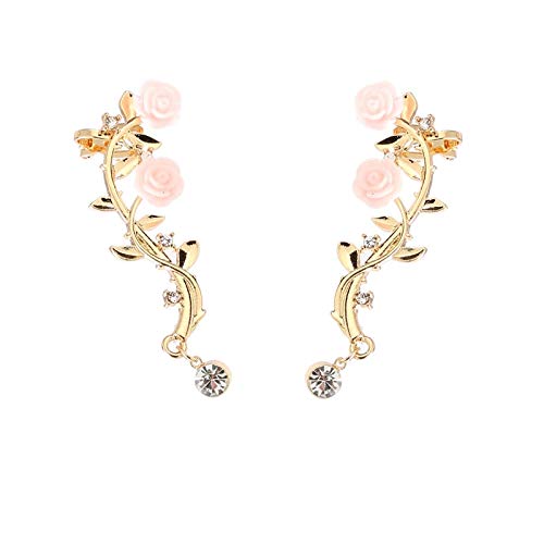 Clip d'oreille fleur ramine bijou idéal pour sublimer une coiffure de mariage ou soirée