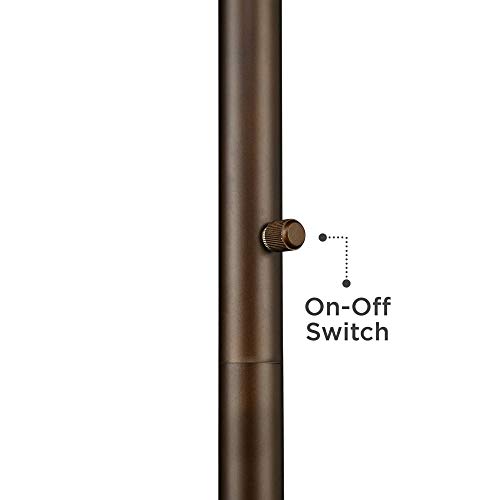 Franklin Iron Works Luz Modern Industrial Edison Bulb Floor Lamp Torchiere 72.5" Tall Oil Rubbed Bronze Clear Glass Standing Bright Lighting For Living Room Reading House Bedroom Home Office #TOP7
