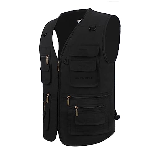 Image of Men's Lightweight Utility Casual Travel Fishing Safari Multi Pocket Outdoor Vest